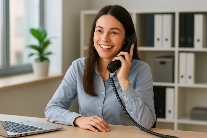 Girl booking an appointment