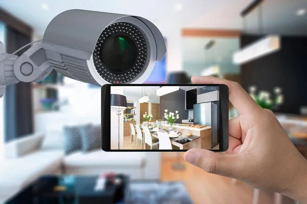 Security camera and smartphone