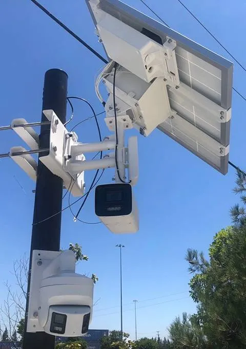 Security camera with solar panel