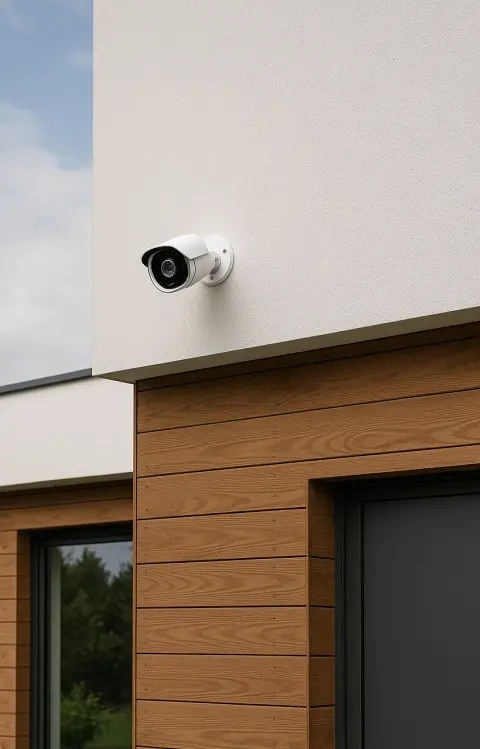 Bullet camera on wall on Lakewood