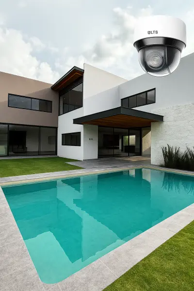 Modern House and PTZ camera
