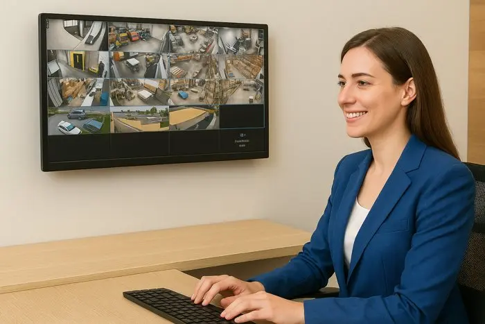 Supervisor making playback on a security camera system