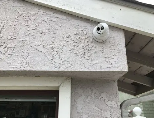 2 megapixel turret dome camera facing entrance