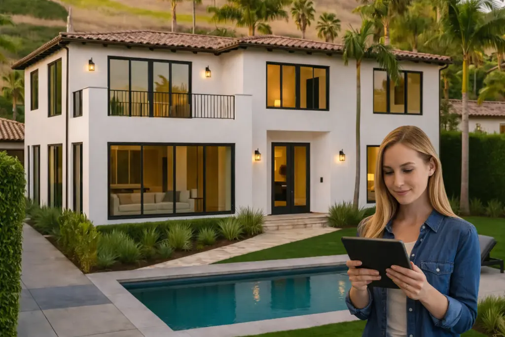 Woman Scheduling a Security Installation in Brea