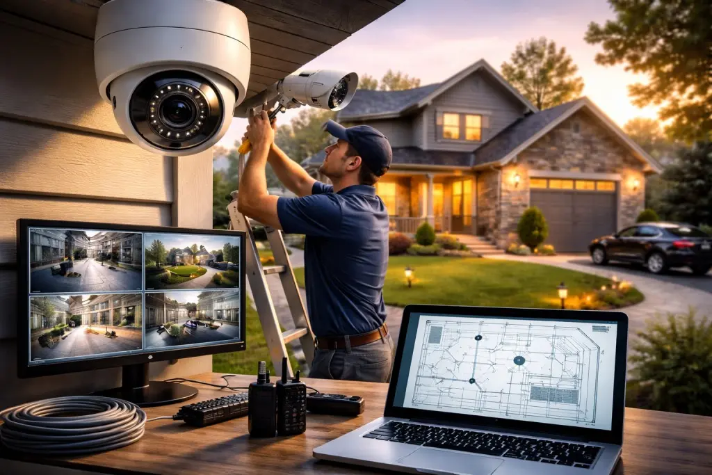 Custom installation security cameras