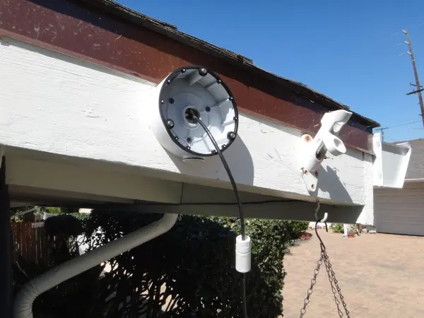 Backyard corner view before security camera installation in La Habra CA