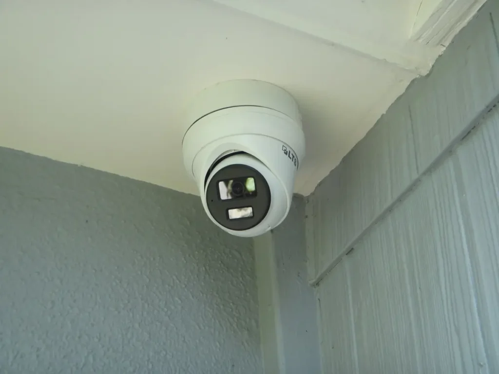 backyard security camera installation at residential home in Whittier CA