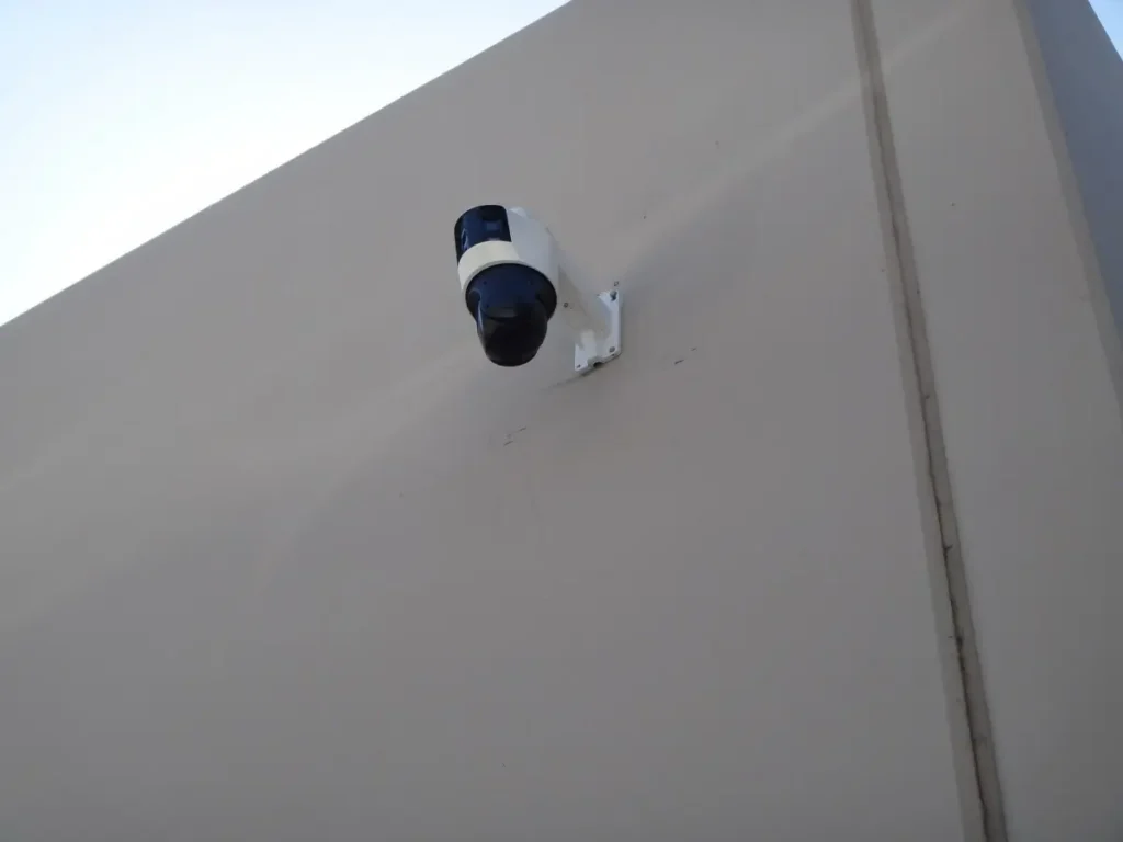 PTZ security camera installed at commercial property in Whittier for long-range monitoring