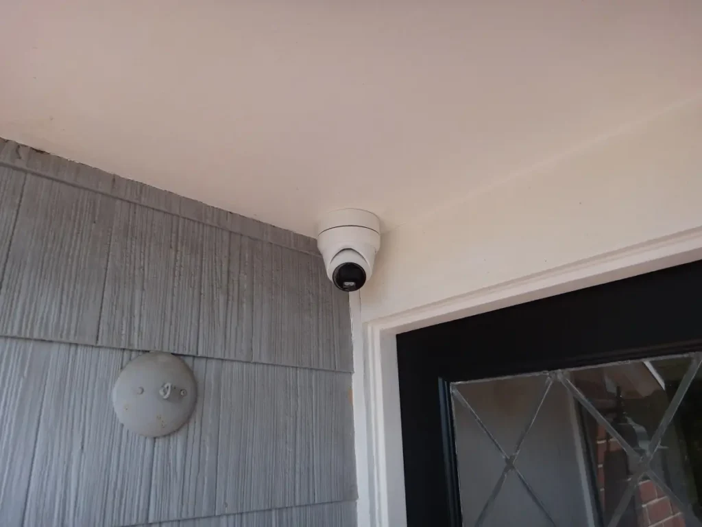 2-way audio security camera installed at front door of home in Whittier CA