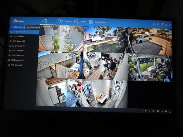 security camera with 8 cameras monitor la habra
