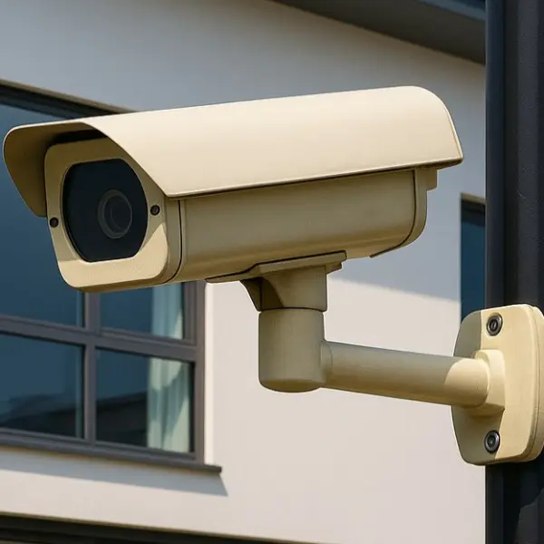 Outdoor security camera installed on residential property in Bellflower CA