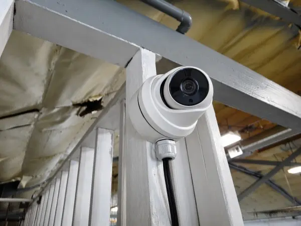 5MP security camera installation in Huntington Park CA warehouse project