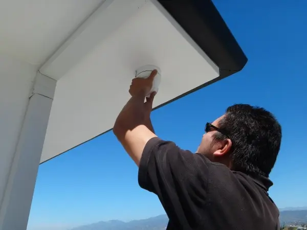 Security camera adjustment in Covina to improve coverage and eliminate blind spots