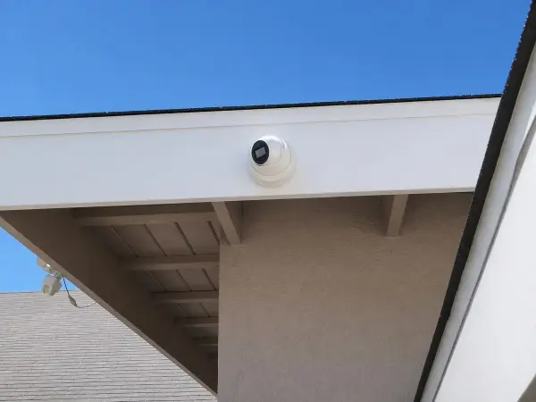 security camera installed side roof in La Mirada CA