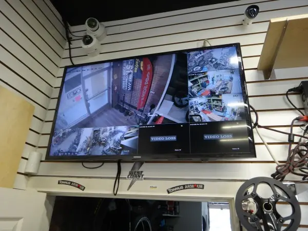 security camera system live view on monitor with multiple cameras in Norwalk CA