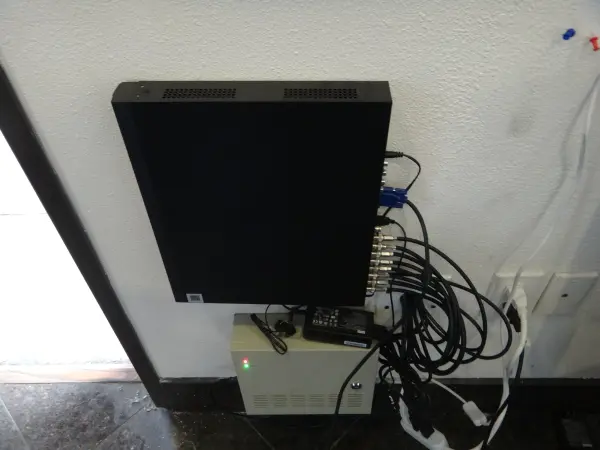 Wall-Mounted DVR and Power Supply Installed for Security Camera System Expansion in Santa Fe Springs CA