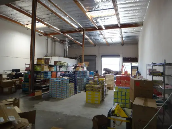 Interior view of commercial warehouse receiving new security camera coverage in La Habra CA