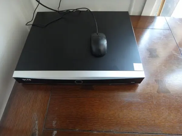 Clean NVR installation after professional security camera installation in Fullerton, CA