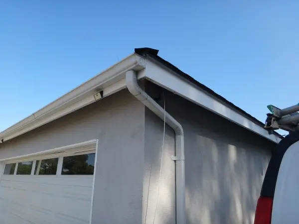 Garage corner before security camera installation