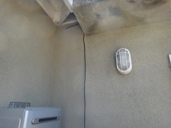 Cat6 cable installed for a security camera installation in Pico Rivera, CA