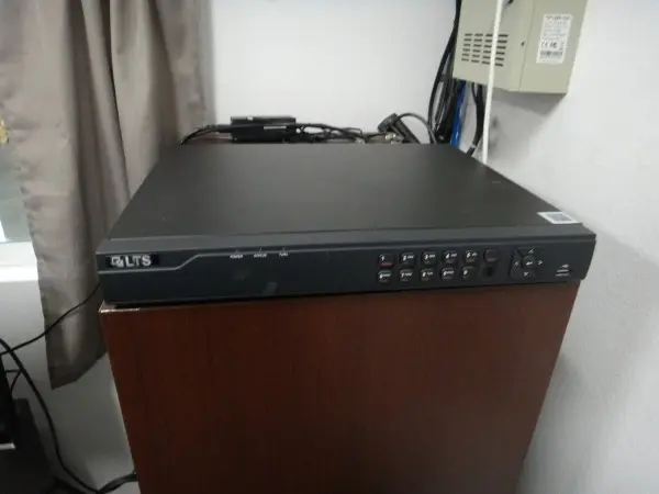 Existing DVR before replacement during a commercial security camera system upgrade