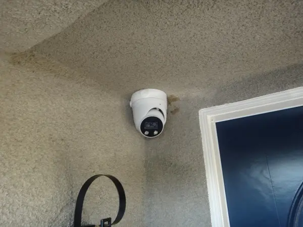 2-way-audio-security camera installed at residential entrance