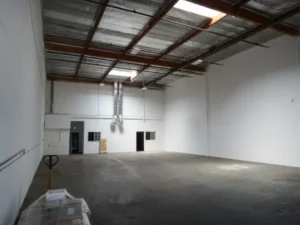 Interior view of a commercial warehouse in Gardena, California